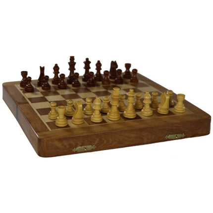 Chess Set - Hawstead Magnetic Folding Acacia 25cm