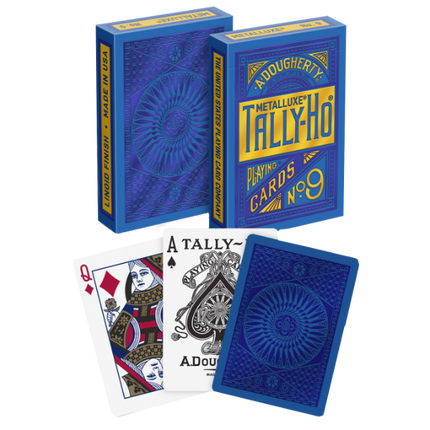 Tally-Ho Playing Cards - Metalluxe Blue
