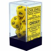 Polyhedral Dice - 7D Opaque Yellow /Black