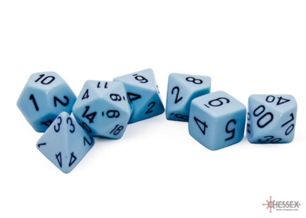 Polyhedral Dice - 7D Opaque Pastel Blue/black