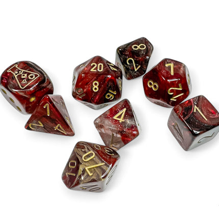 Polyhedral Lab Dice - 7D Borealis Cosmos/gold (with bonus die)