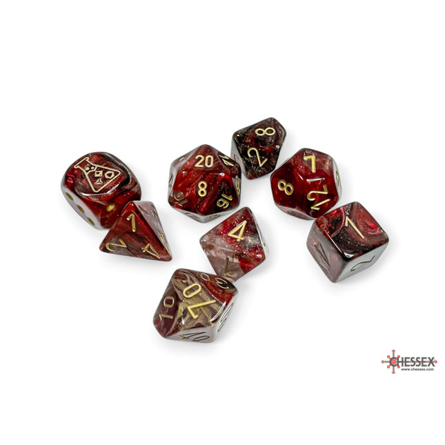 Polyhedral Lab Dice - 7D Borealis Cosmos/gold (with bonus die)
