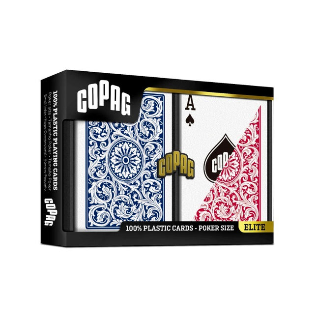 Copag Playing Cards - 1546 Poker Size Regular Index Red/Blue Double Deck Set (Plastic)