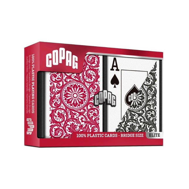 Copag Playing Cards - 1546 Bridge Size Jumbo Index Red/Black Double Deck Set (Plastic)