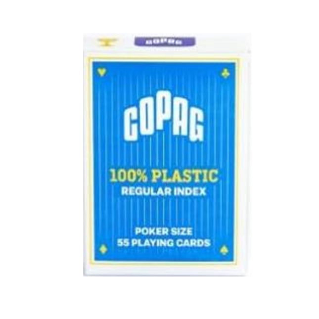 Copag Playing Cards - 2 Pip Regular Face - Blue (Plastic)