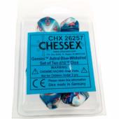 Polyhedral Dice - 10D10 Gemini Polyhedral Astral Blue