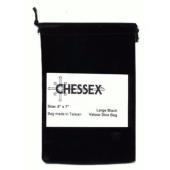 Chessex Accessories Dice Bag Suedecloth (L) Black