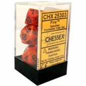 Polyhedral Dice - 7D Speckled Fire Set