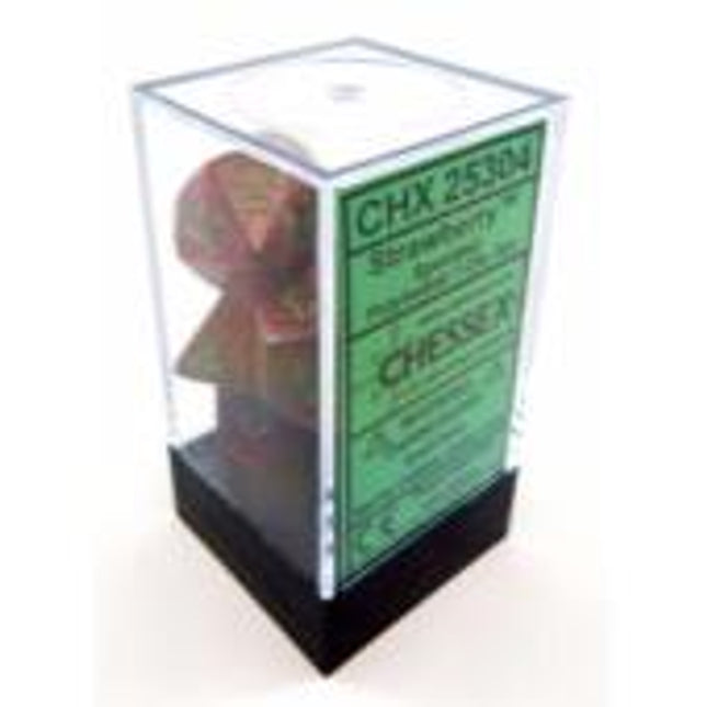 Polyhedral Dice - 7D Speckled Strawberry Set