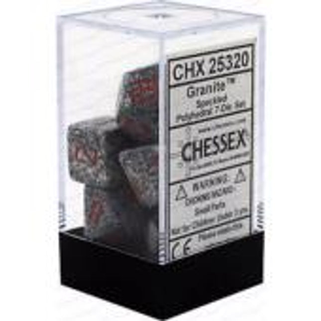Polyhedral Dice - 7D Speckled Granite Set