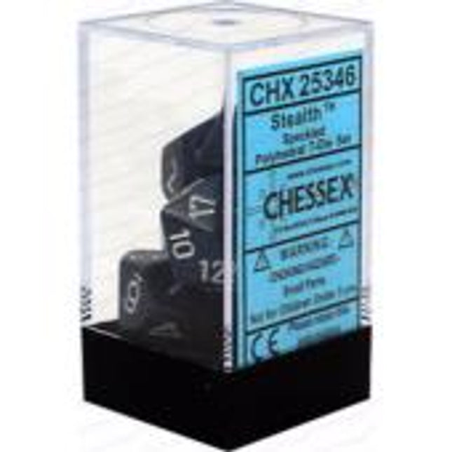 Polyhedral Dice - 7D Speckled Stealth Set