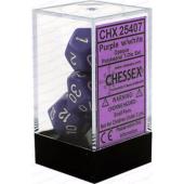 Polyhedral Dice - 7D Opaque Purple /White
