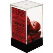 Polyhedral Dice - 7D Opaque Red /Black Set