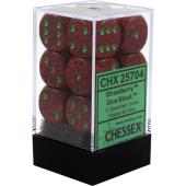 Dot Dice - 16mm - 12D6 Speckled Strawberry