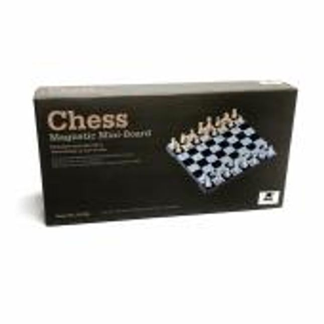 Chess Set - Magnetic Mini-Board Silver & Gold 16.5cm